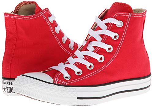 Chuck Taylor All Star Canvas High Top, Red, 3.5