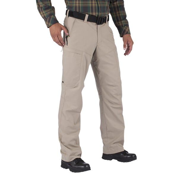 5.11 Tactical Men's Apex Cargo Work Pants, Flex-Tac Stretch Fabric, Gusseted, Water Resistant Finish, TDU Green, Men's Size 34W x 34L