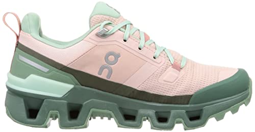 On Women's Cloudwander Waterproof Sneakers, Doe | Ivy, Pink, Green, 10 Medium US