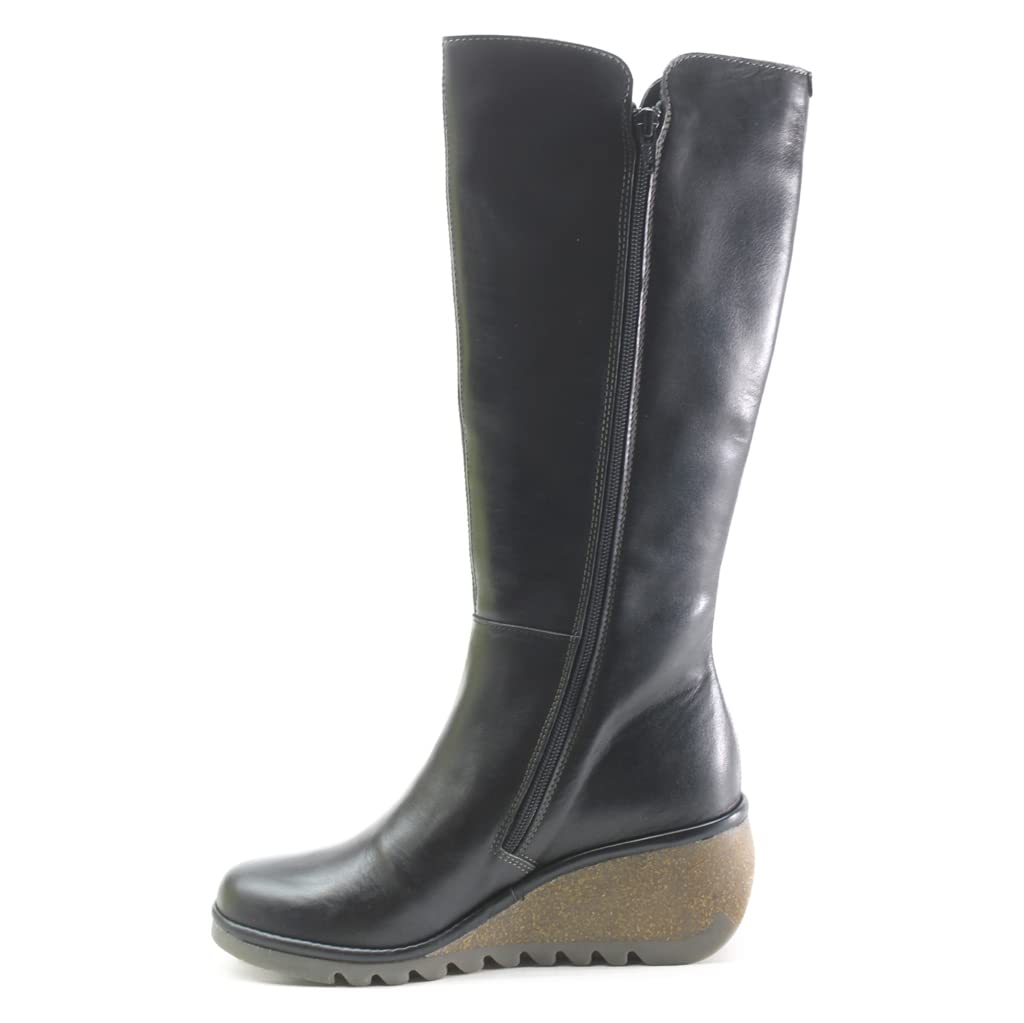 FLY London NELA407FLY Black Oil Suede EU 39 (US Women's 8-8.5) M