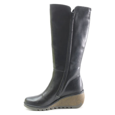 FLY London NELA407FLY Black Oil Suede EU 39 (US Women's 8-8.5) M