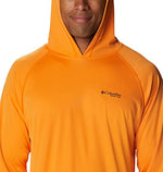 Columbia Men's Terminal Tackle Hoodie, Orange Blast/Black Logo, Medium