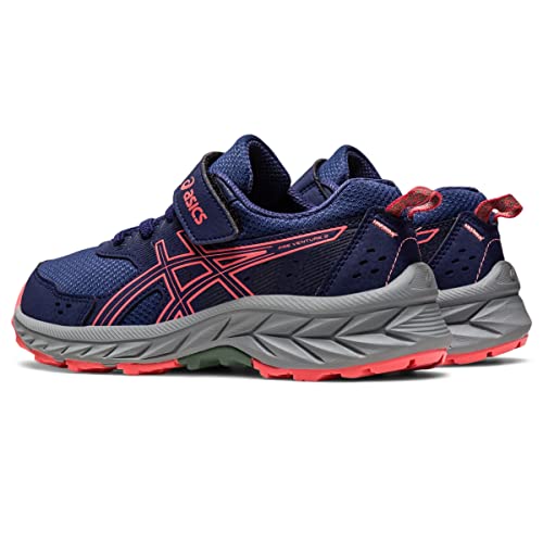ASICS Kid's PRE Venture 9 Pre-School Running Shoes, K11, Indigo Blue/Papaya