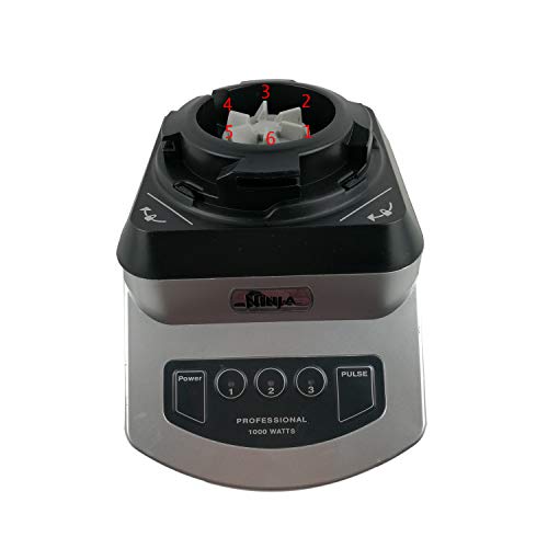 Original Nutri Ninja Auto-IQ Power Base Blender NJ600 1000 Watt 6 Fin Gear For 18oz 24oz 32oz BPA Free Tritan Cups And 72oz Pitcher Home Kitchen Appliance (Renewed)