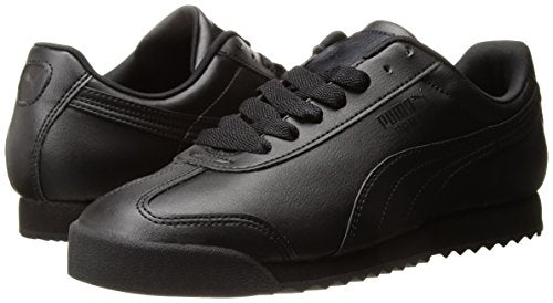 PUMA Mens Roma Sneaker, Basic black-black, 11