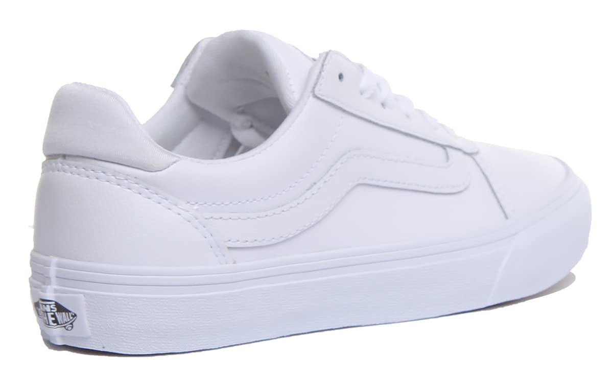 Vans Women's Ward Deluxe Sneaker, Tumble White White, 7