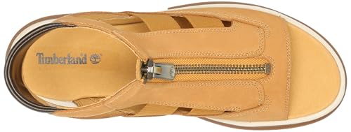 Timberland Women's Everleigh Gladiator Sandal, Brown, 9.5 Medium
