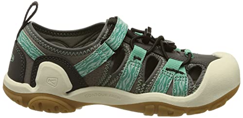 KEEN Kids Knotch Creek Casual Comfortable Sandals, Steel Grey/Waterfall, 4 US Unisex Toddler