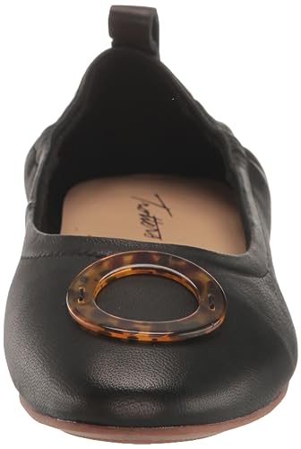 Trotters Women's Gia Ornament Ballet Flat, Black, 5