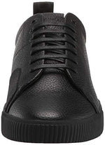 BOSS Green by Hugo Men's Leather Sneakers with Rubber Sole Shoe, Black, 11 M US
