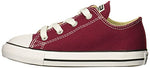 Converse Baby-Girl's Chuck Taylor All Star 2018 Seasonal Low Top Sneaker, Maroon, 2 M US Infant