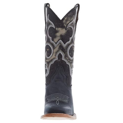 Corral Boots J7111 (Little Kid/Big Kid) Black 6 Big Kid M