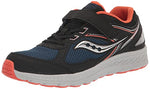 Saucony Cohesion 14 Alternative Closure Sneaker, Black/Navy/RED, 1.5 Wide US Unisex Big_Kid