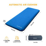 KingCamp Self-Inflating Foam Camping Mat Damp-Proof Lightweight Sleeping Pad Durable 78”x30” Single Bed for Outdoor Indoor Camping Backpacking Hiking 4 Inches R 6.0