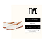 Frye Women's Claire Flat, White - 9.5M