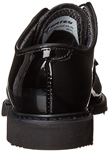 Bates Men's Lites High Gloss Oxford Uniform Dress Shoe, Black, 5 Wide