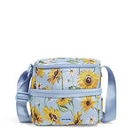 Vera Bradley Women's Recycled Lighten Up Reactive Expandable Lunch Cooler Lunch Bag, Sunflower Sky, One Size