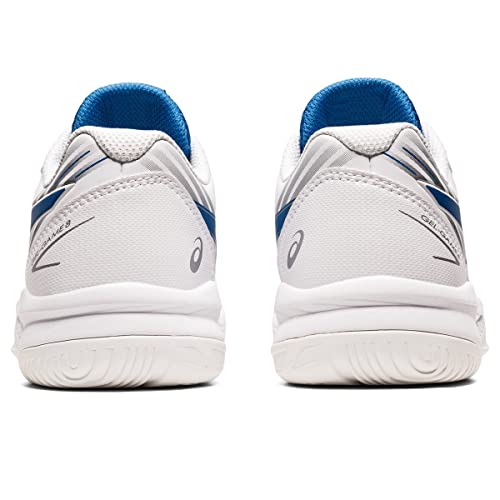 ASICS Kid's GEL-GAME 8 Grade School Tennis, 3.5, WHITE/LAKE DRIVE