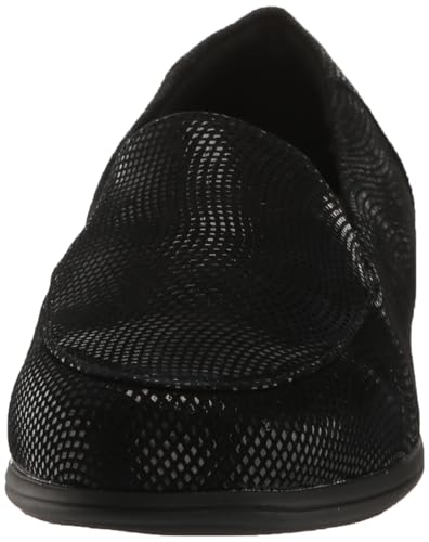 Trotters Women's Deanna Flat Sandal, Black Mini Dot, 7.5 X-Wide