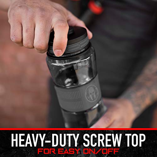 Franklin Sports Spartan OCR Plastic Water Bottle - 32 Ounces - Gray