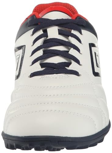 Umbro Men's Classico XI TF Soccer Turf Shoe, White/Navy/Red, 9