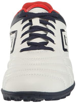 Umbro Men's Classico XI TF Soccer Turf Shoe, White/Navy/Red, 9