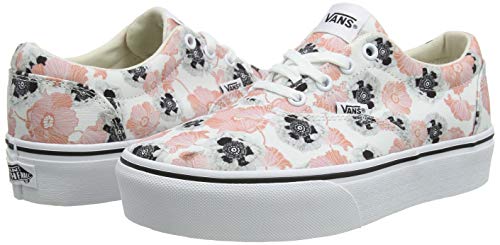 Vans Women's Doheny Trainers Platform Sneaker, Multicolour California Poppy Multi White Xx3, 7