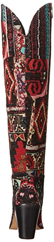 Jessica Simpson Women's Ravyn Knee Boot, Red Combo, 10