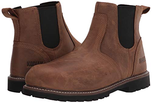 Kodiak Men's McKinney Composite Toe Water-Resistant Chelsea Industrial Boot, Black, 7.5 Wide