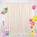 10ftx8ft Backdrop Curtains Polyester Backdrop Curtain Ivory Backdrop Drapes for Cloth Ceremony Fall Wedding Backdrop Fabric 2 Packs 5ftx8ft Christmas Decoration