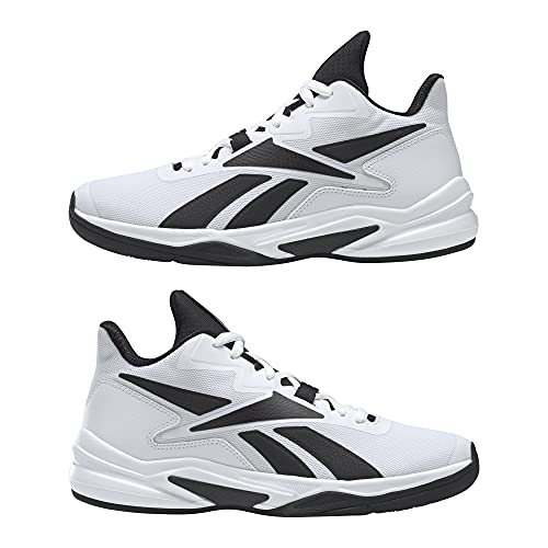 Reebok Men's Vision Mid Sneaker, White/Always Blue/Silver Metallic, 8.5