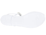 Stuart Weitzman Womens Goldie Jelly White 9 M