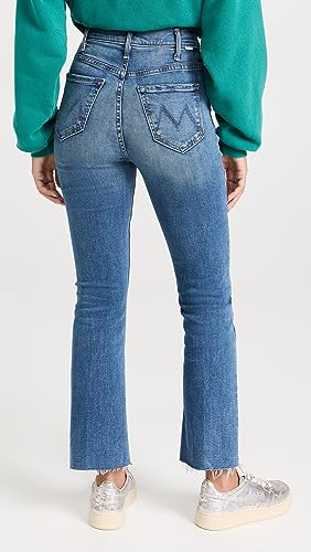 MOTHER Women's The Hustler Ankle Fray Jeans, Healing Jar, Blue, 27