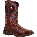 Durango Rebel Burnished Pecan Fire Brick Western Boot, Burnished Pecan And Fire Brick, Size 12(W)