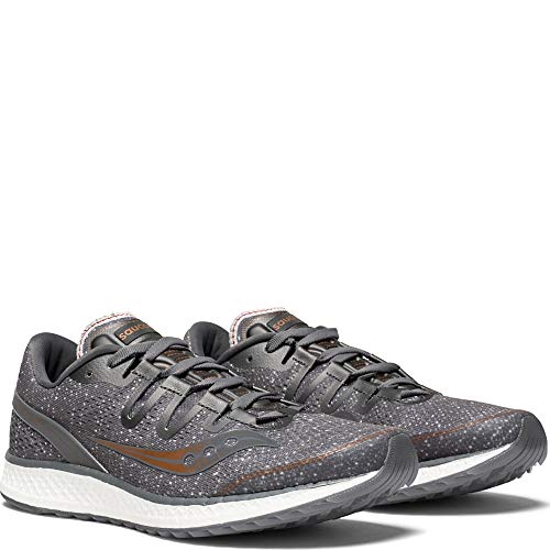 Saucony Women's Freedom ISO Running Shoe, Grey/Denim, 10.5 Medium US