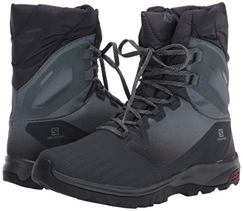Salomon Women's VAYA Powder TS CSWP Winter Boots, Ebony/Stormy Weather/Black, 9.5