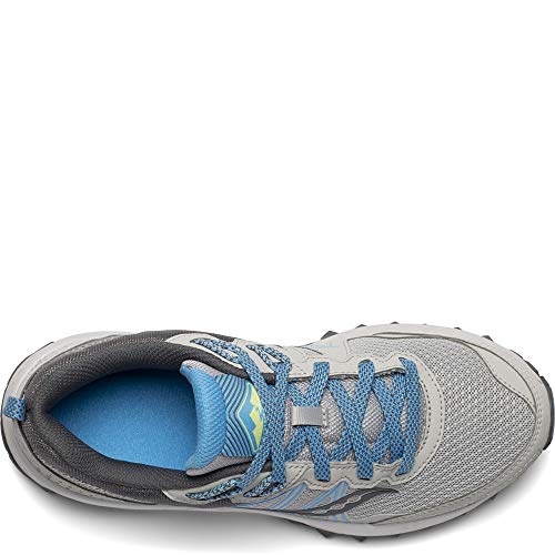Saucony womens Excursion Tr14 Trail Running Shoe, Grey/Blue/Glade, 5 US
