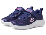 Skechers Girls Bounder-Girly Groove Sneakers, Navy, 2 Little Kid