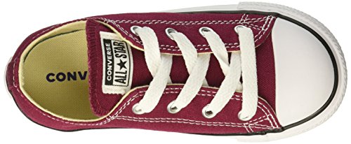 Converse Baby-Girl's Chuck Taylor All Star 2018 Seasonal Low Top Sneaker, Maroon, 2 M US Infant