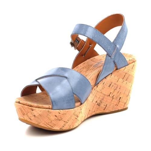 KORK-EASE Ava 2.0 Women's Wedge Sandal, Dark Blue (Jeans), 9M US