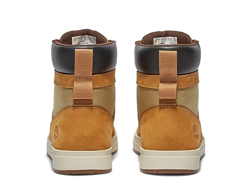 Timberland Davis Square Leather and Fabric Boot Wheat Nubuck 9 D (M)