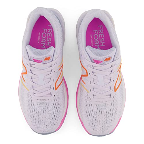 New Balance Women's Fresh Foam X 880 V12 Running Shoe, Libra/Vibrant Pink, 9 Narrow