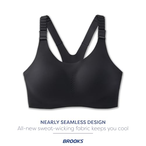 Brooks Women's Racerback 2.0 Sports Bra for High Impact Running, Workouts & Sports with Maximum Support - Asphalt - 34F