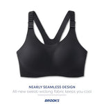 Brooks Women's Racerback 2.0 Sports Bra for High Impact Running, Workouts & Sports with Maximum Support - Asphalt - 34F