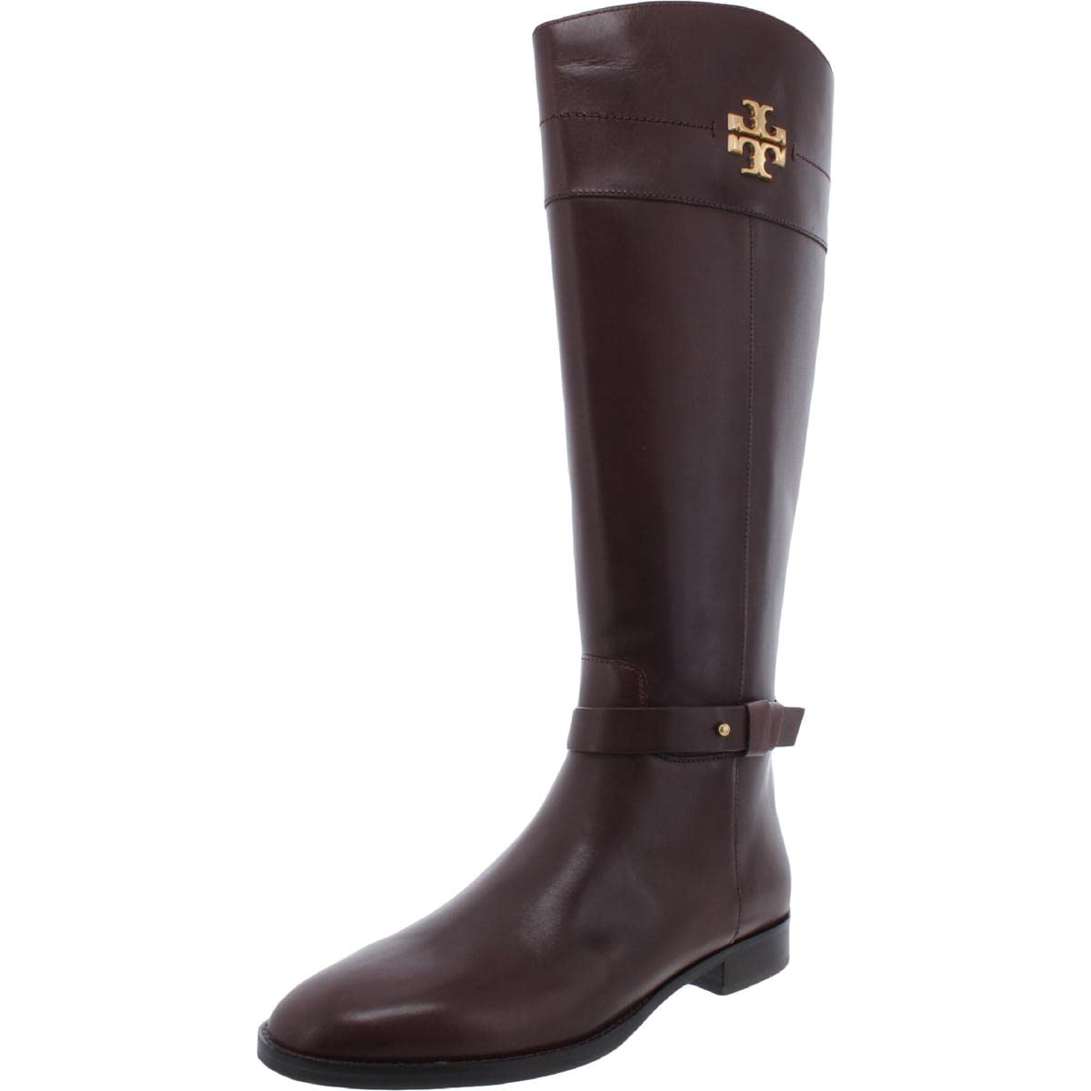 Tory Burch Womens Everly Leather Riding Knee-High Boots Brown 8.5 Medium (B,M)