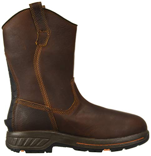 Timberland PRO Men's Helix HD Pull On Soft Toe Waterproof Industrial Boot, Brown Teak Trailblazer, 7