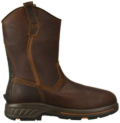 Timberland PRO Men's Helix HD Pull On Soft Toe Waterproof Industrial Boot, Brown Teak Trailblazer, 12