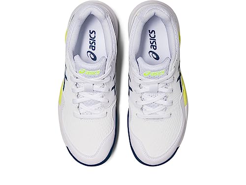 ASICS Kid's Gel-Resolution 9 Grade School Tennis Shoes, 7, White/RESTFUL Teal