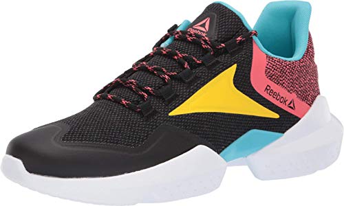 Reebok Women's Split Fuel, Black/True Grey/Bright Rose/Yellow/Blue/White, 10.5