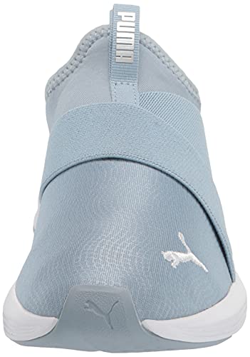 Puma Women's Prowl Slip On Cross Trainer, Pastel Blue Fog-Metallic Silver, 5.5